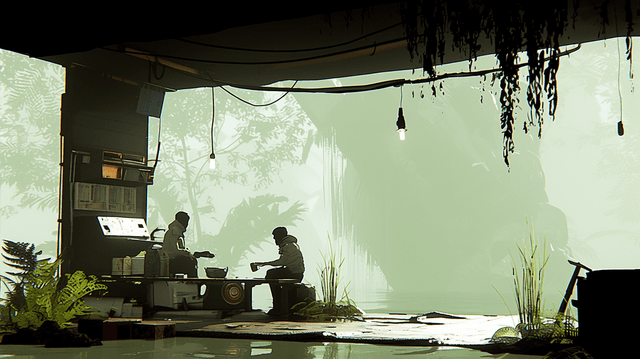 Concept art of a colossal gothic city in ruins half- - AI-generated image created with Midjourney. Prompt: "Concept art of a colossal gothic city in ruins half-"